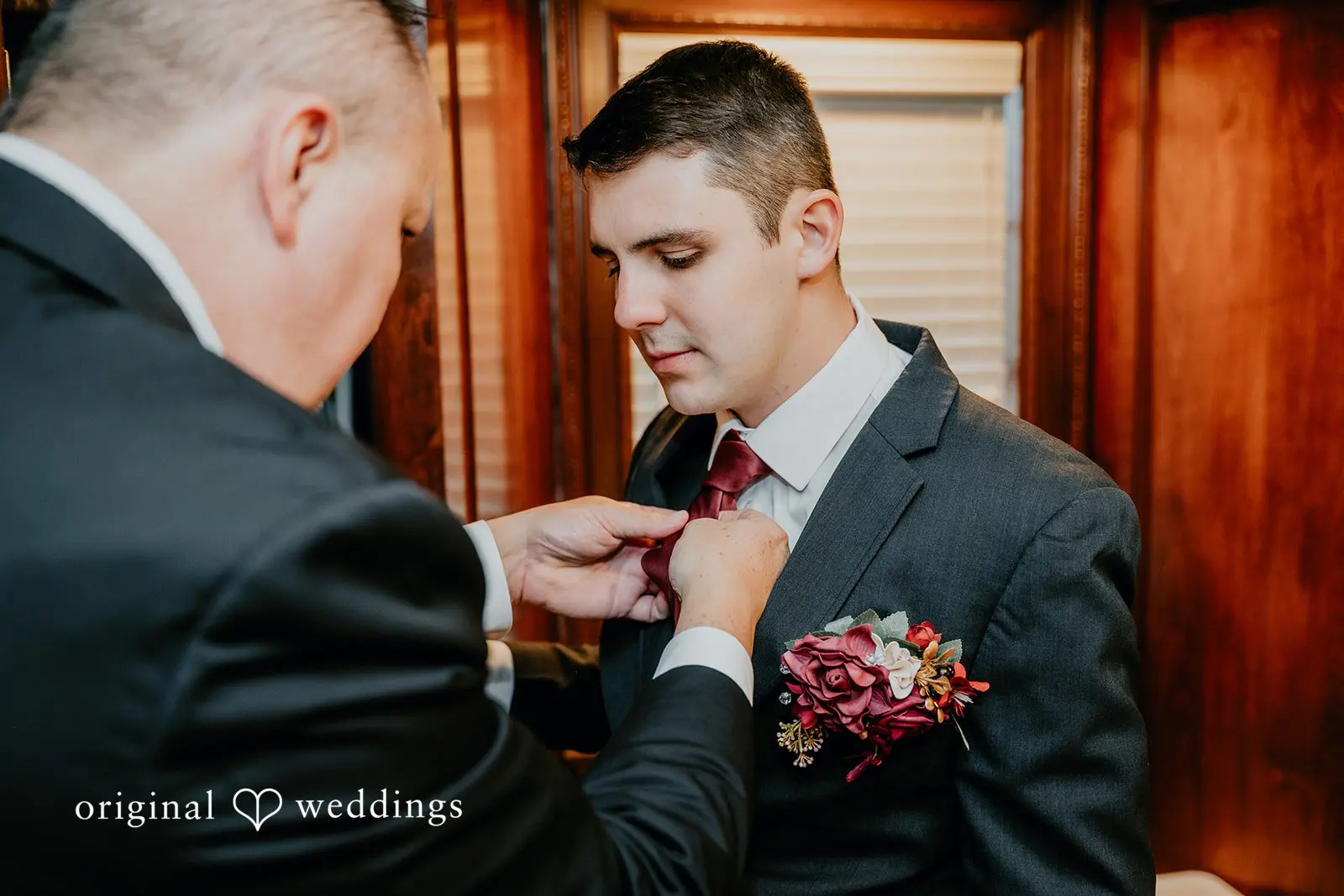 The groom's getting-ready moment