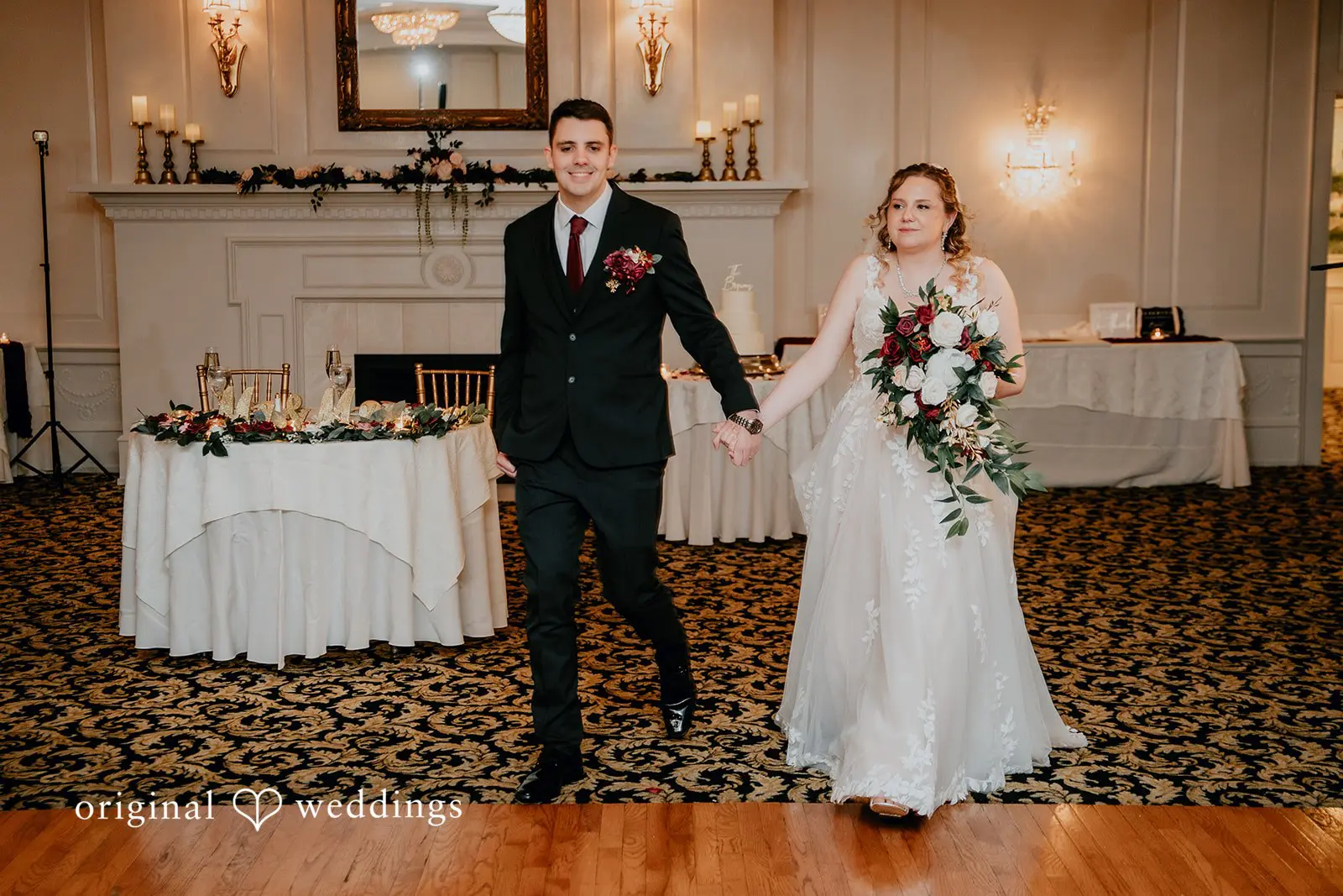 The couple’s grand entrance to their wedding reception