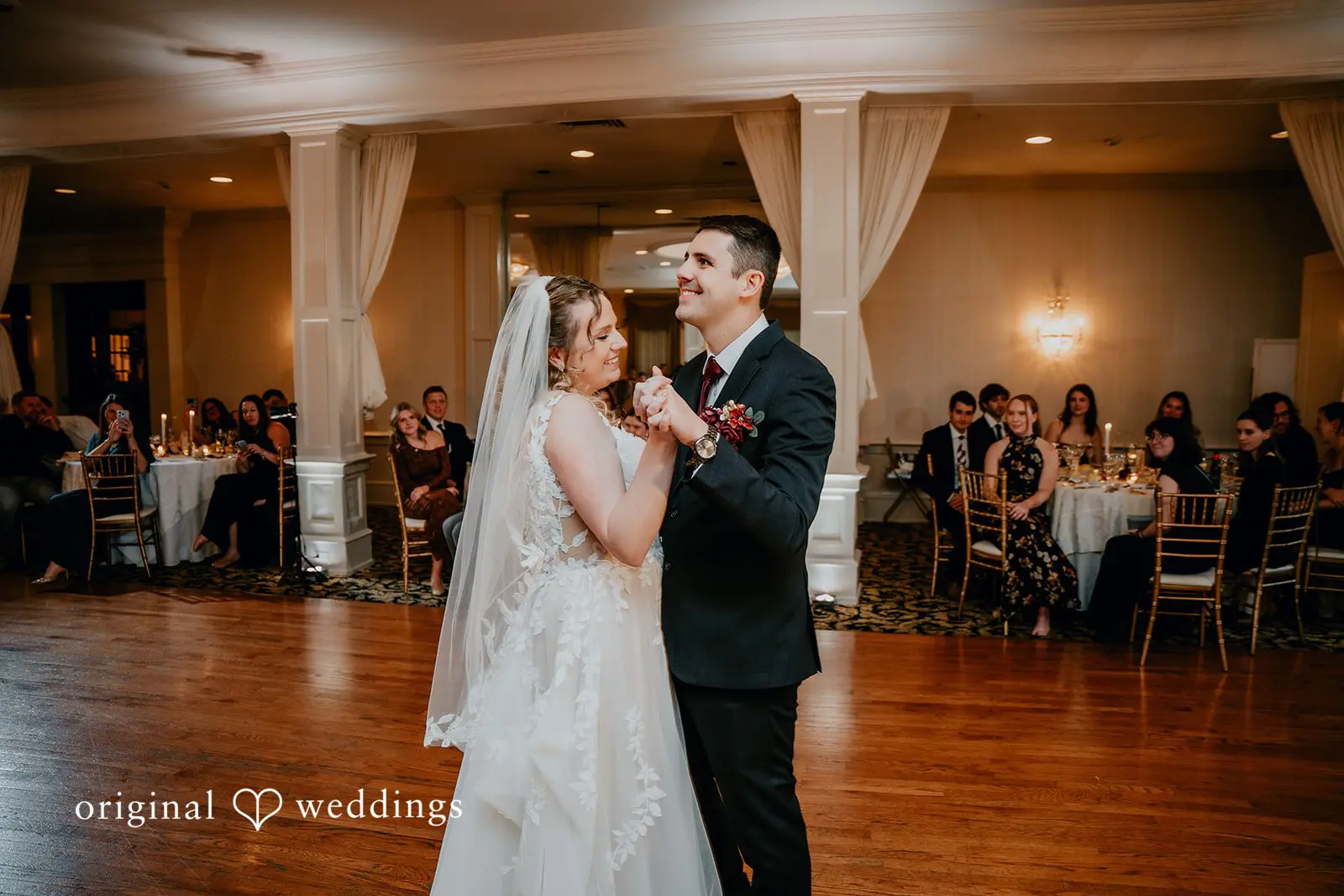 The couple’s first dance at the William Penn Inn's wedding reception