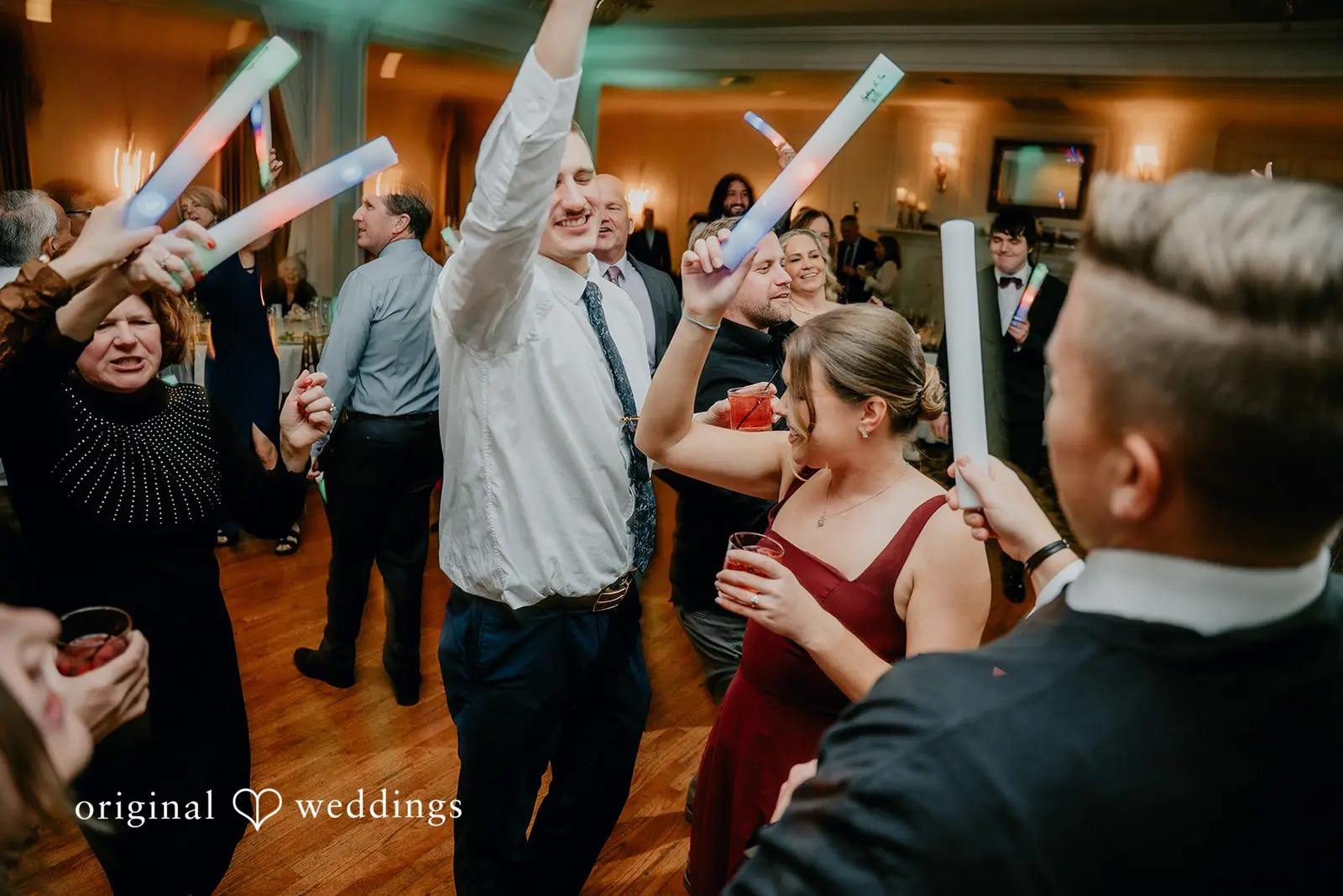 Dance time for the wedding party at the wedding reception