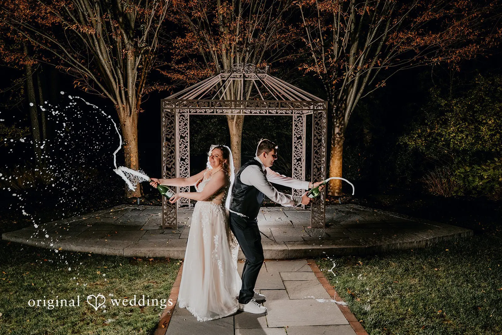 Fun time for the couple after a successful wedding
