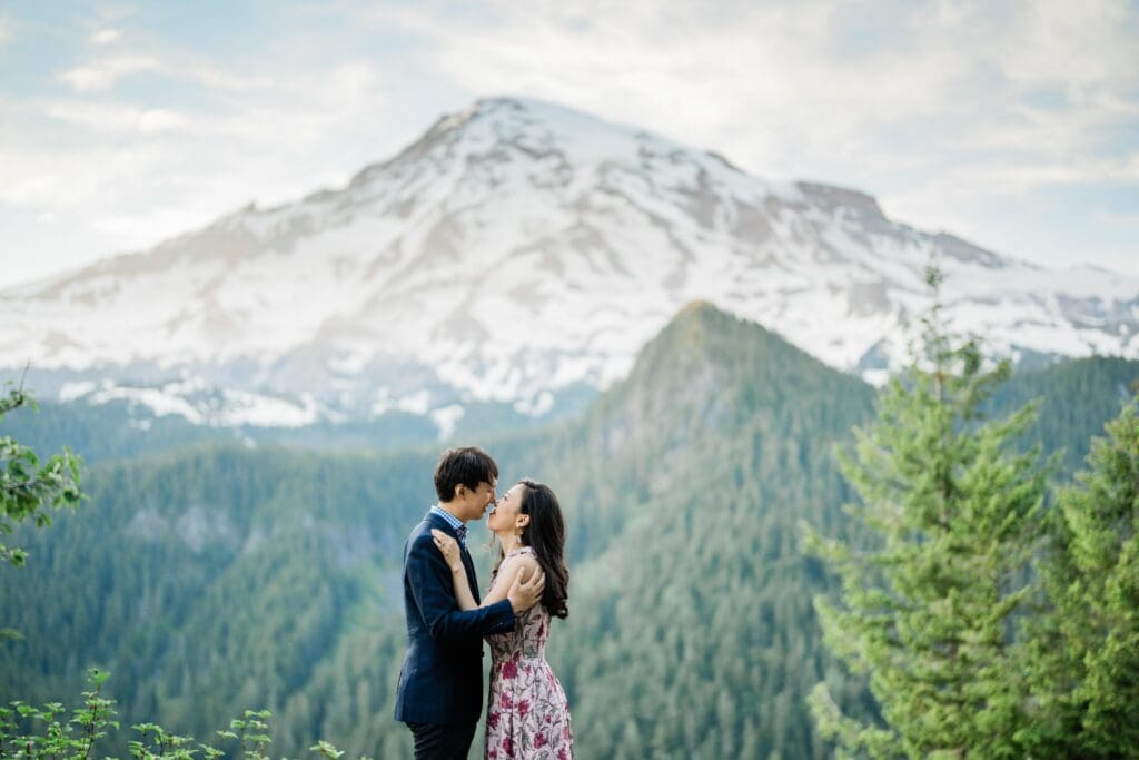 mount rainier engagement photos