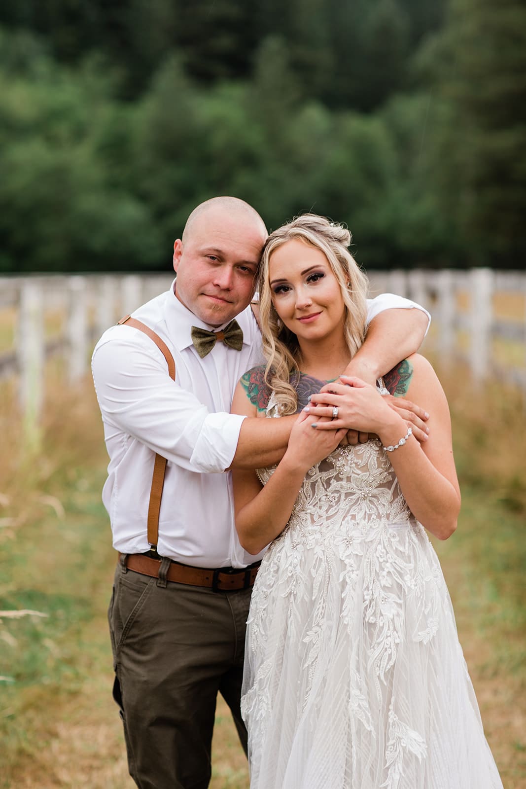 Couple potrait at Rein Fire Ranch Wedding