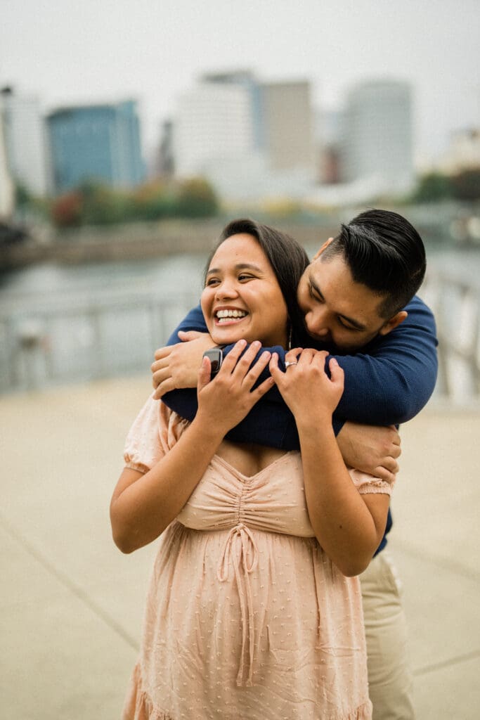 Portland Downtown Engagement Photos // Jerri & Louie -