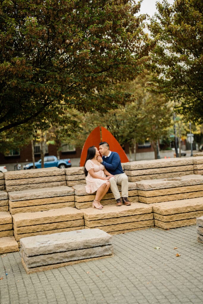Portland Downtown Engagement Photos // Jerri & Louie -