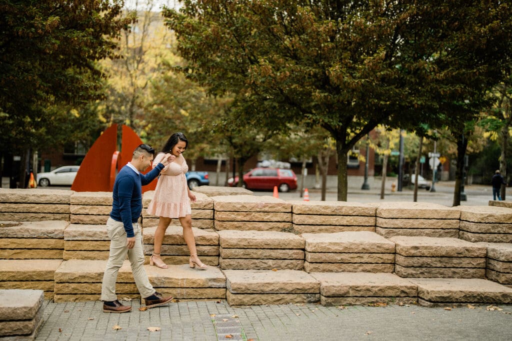 Portland Downtown Engagement Photos // Jerri & Louie -