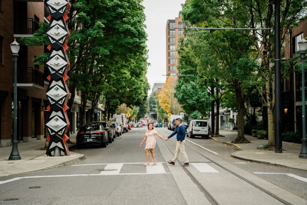 Portland Downtown Engagement Photos // Jerri & Louie -