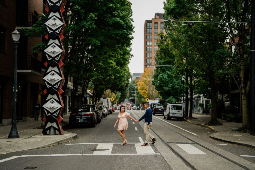 Portland Downtown Engagement Photos // Jerri & Louie -