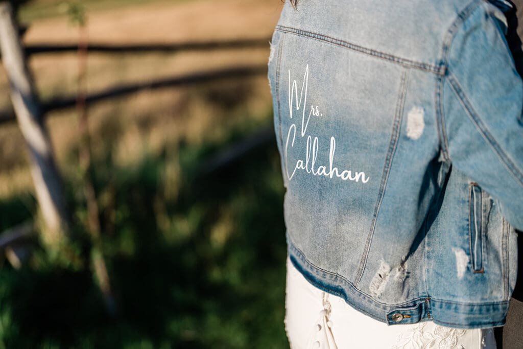 Couple portrait at a Cattle Barn Wedding