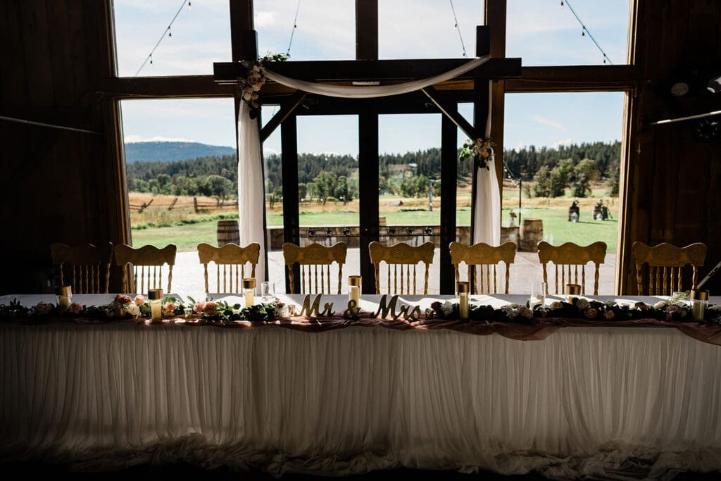 Wedding venue of a Cattle Barn Wedding