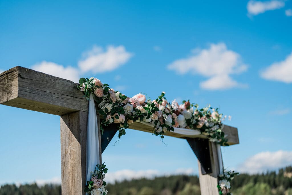 Altar of a Cattle Barn Wedding