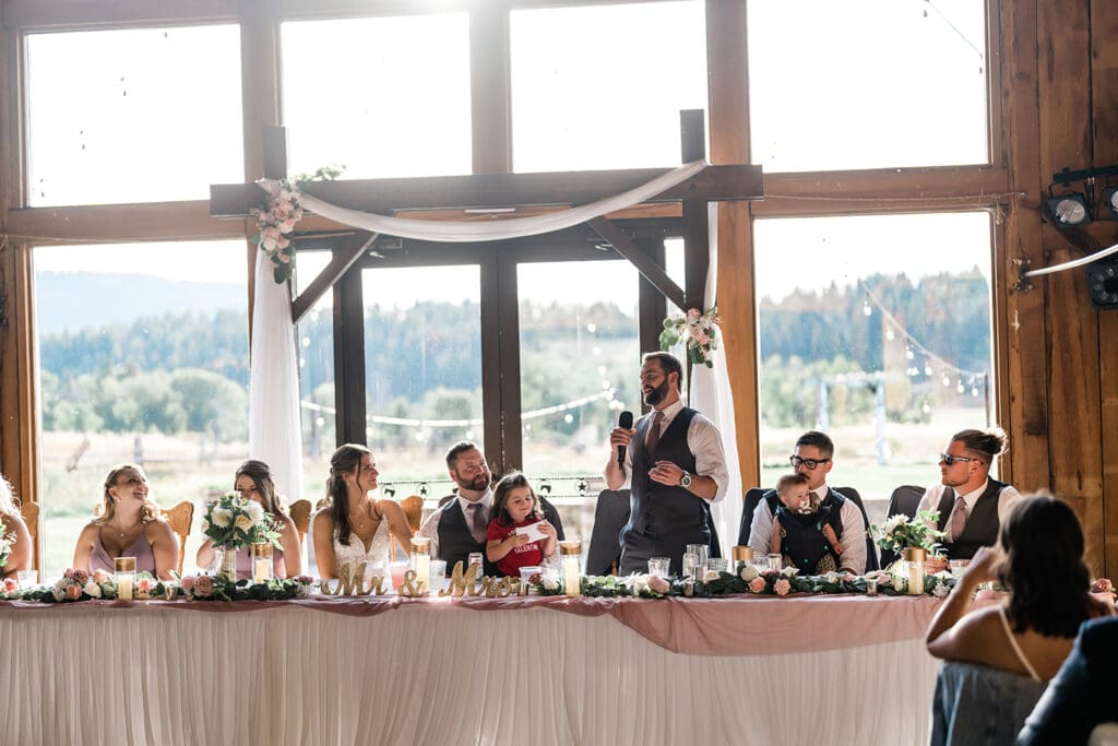 Best man speech at a Cattle Barn Wedding