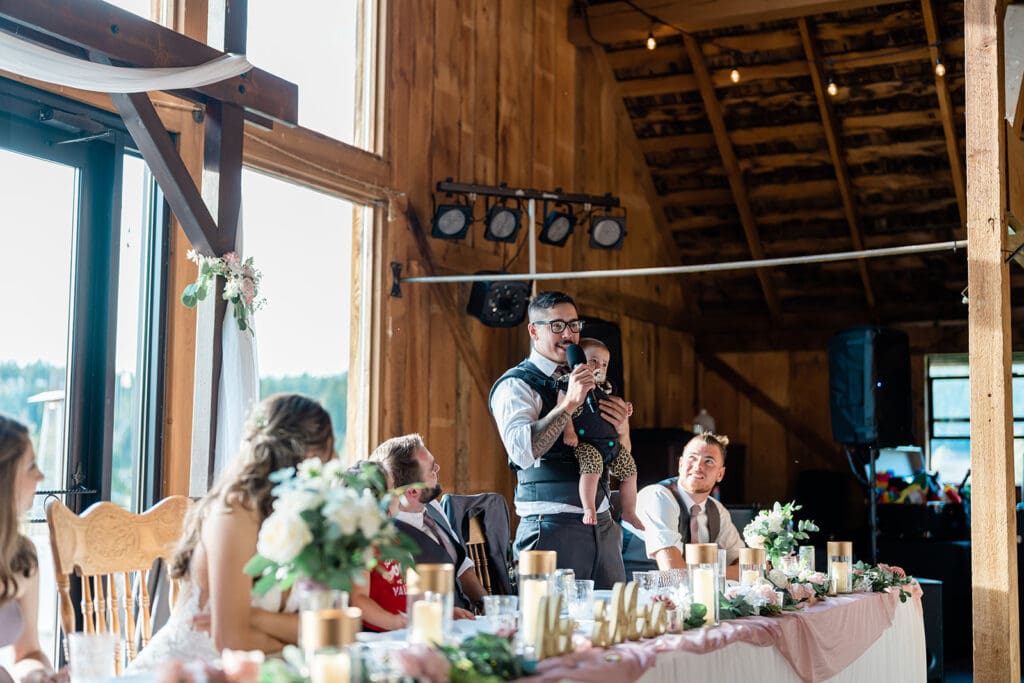 Best man speech at a Cattle Barn Wedding