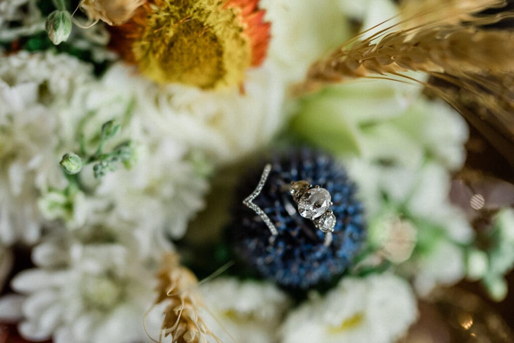 Beautiful wedding ring inside Swiftwater Cellars