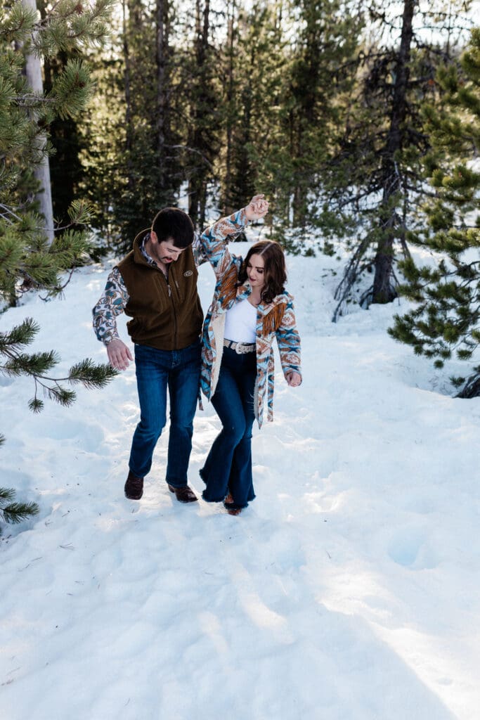 Snowy Engagement -