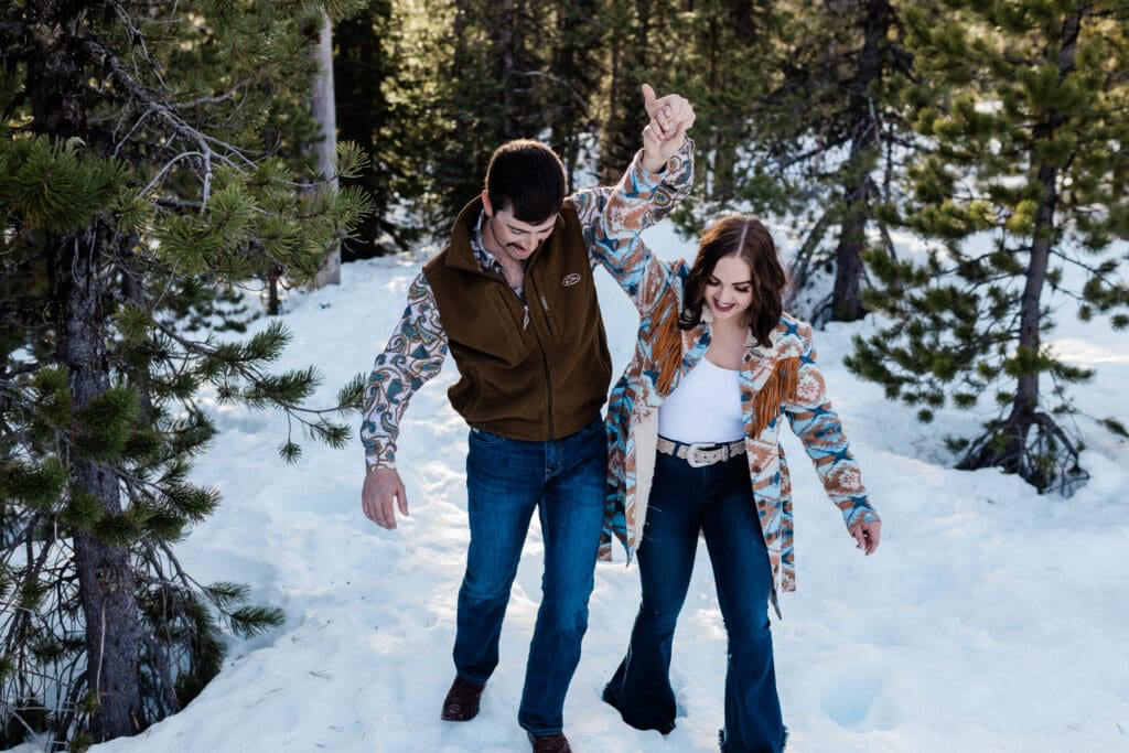 Snowy Engagement -