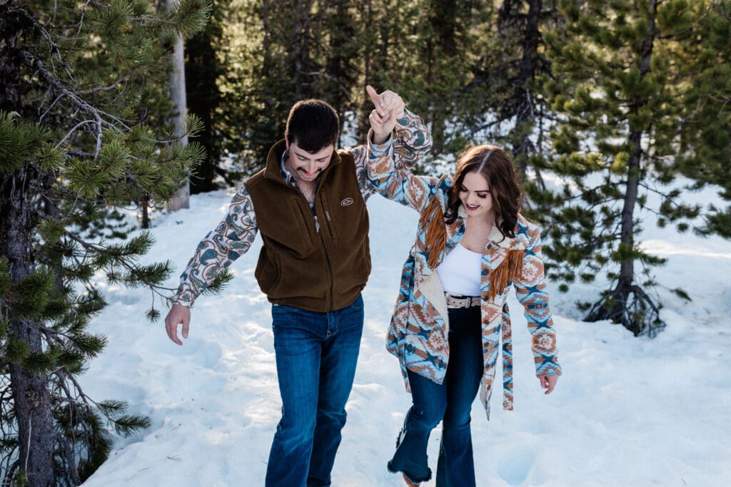 Snowy Engagement -