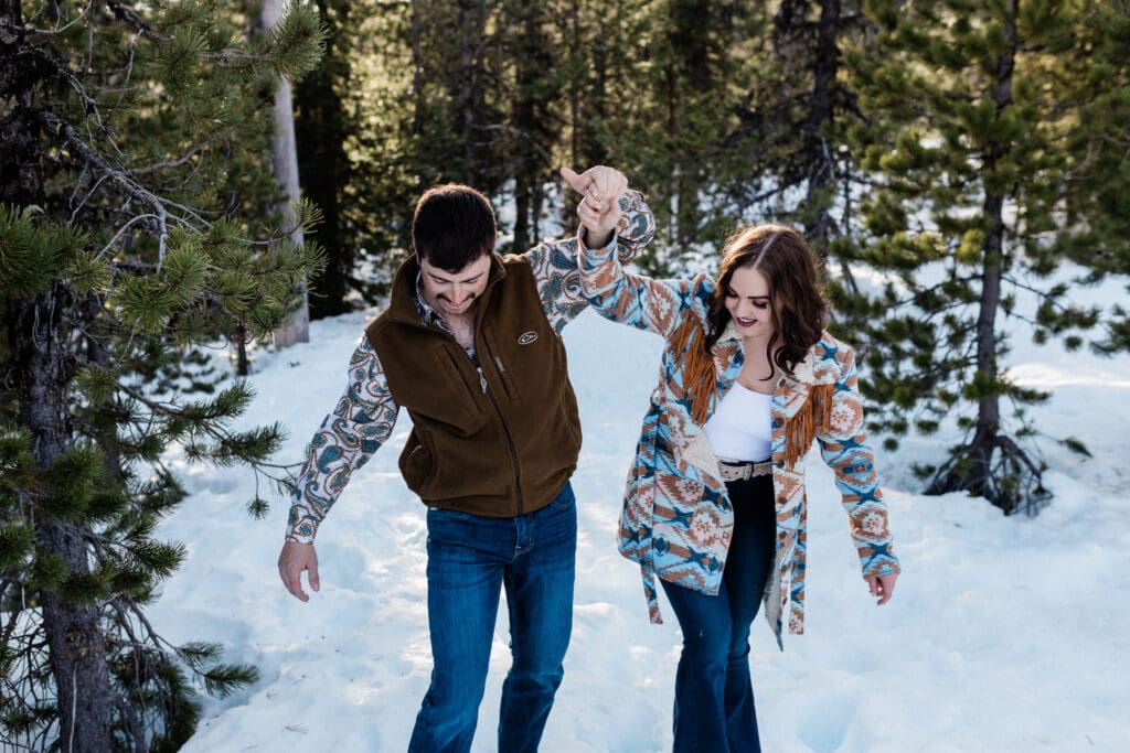 Snowy Engagement -