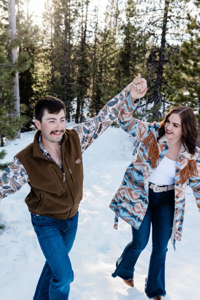 Snowy Engagement -