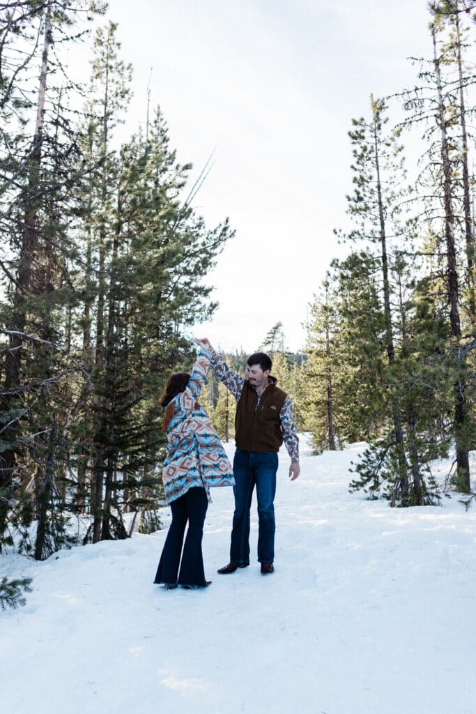 Snowy Engagement -