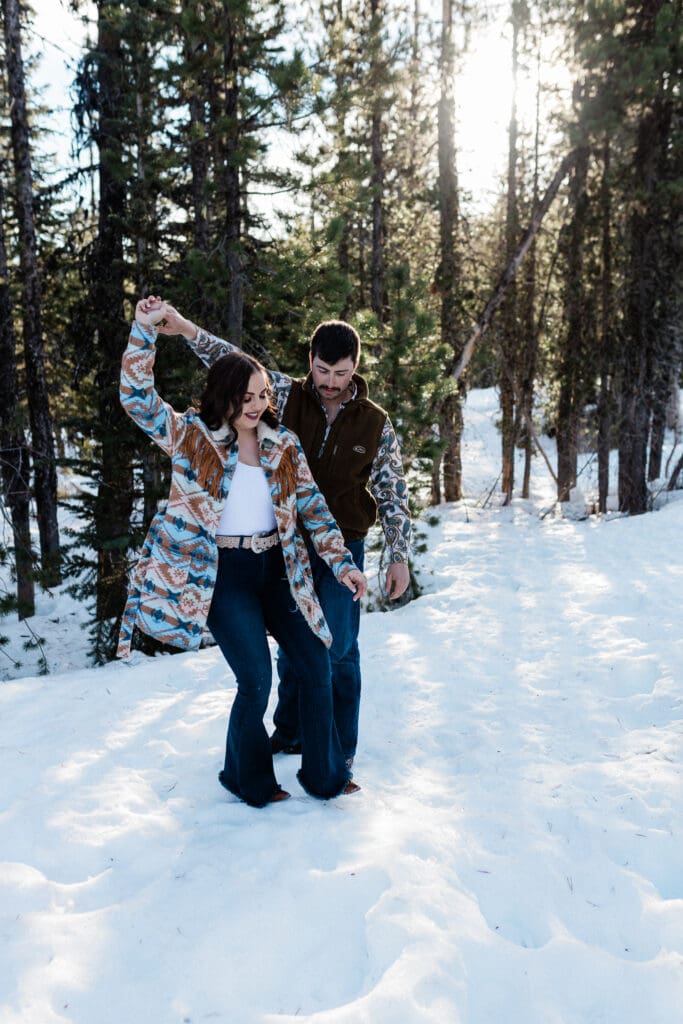 Snowy Engagement -