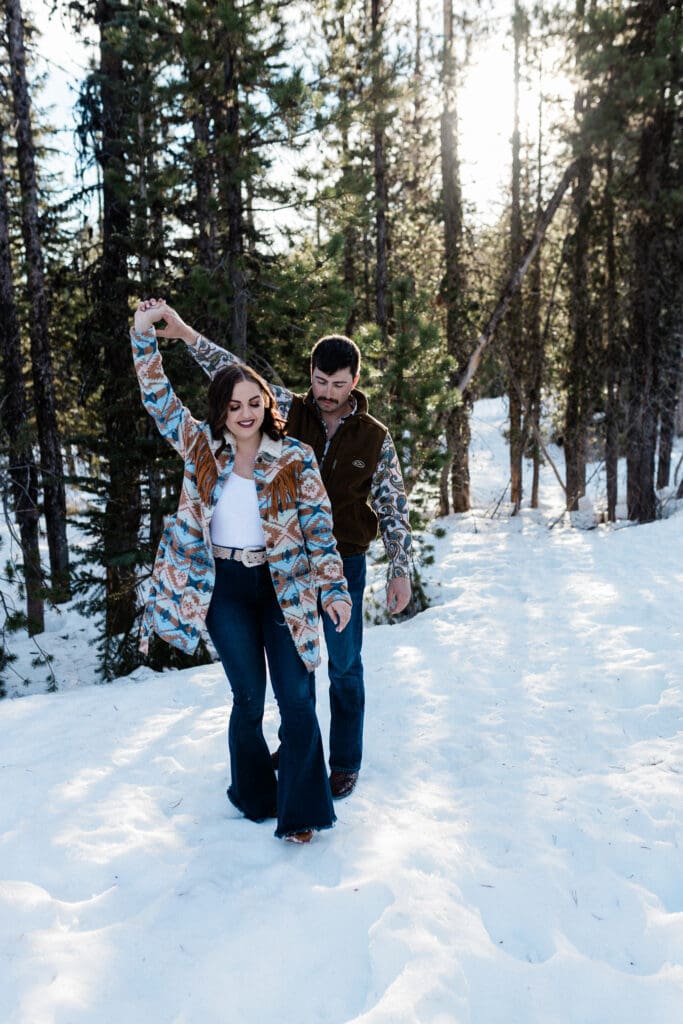 Snowy Engagement -