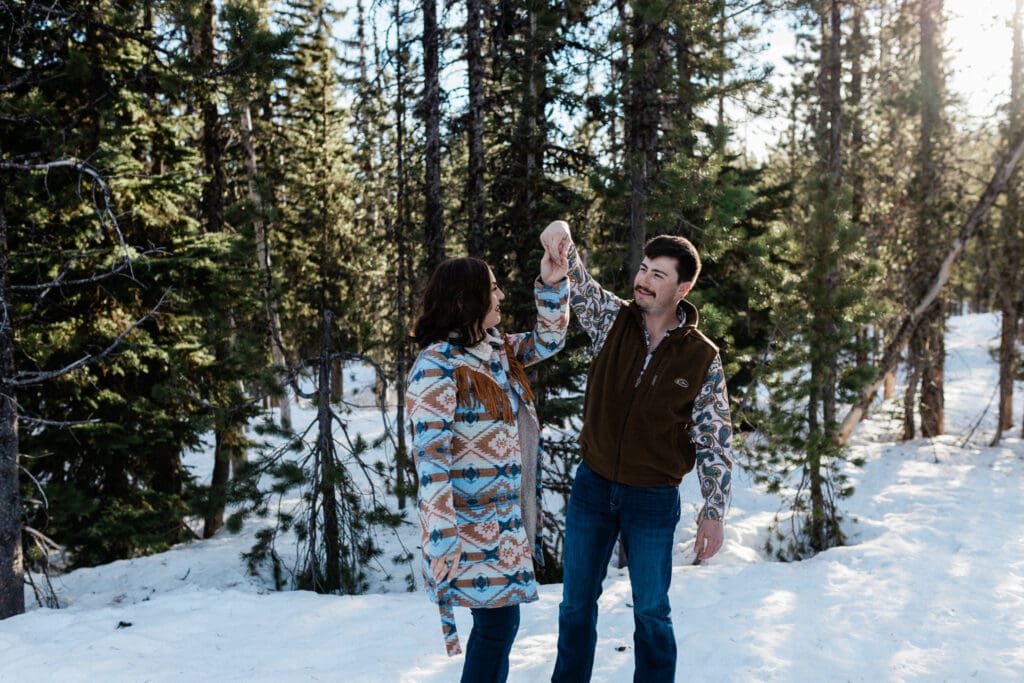Snowy Engagement -