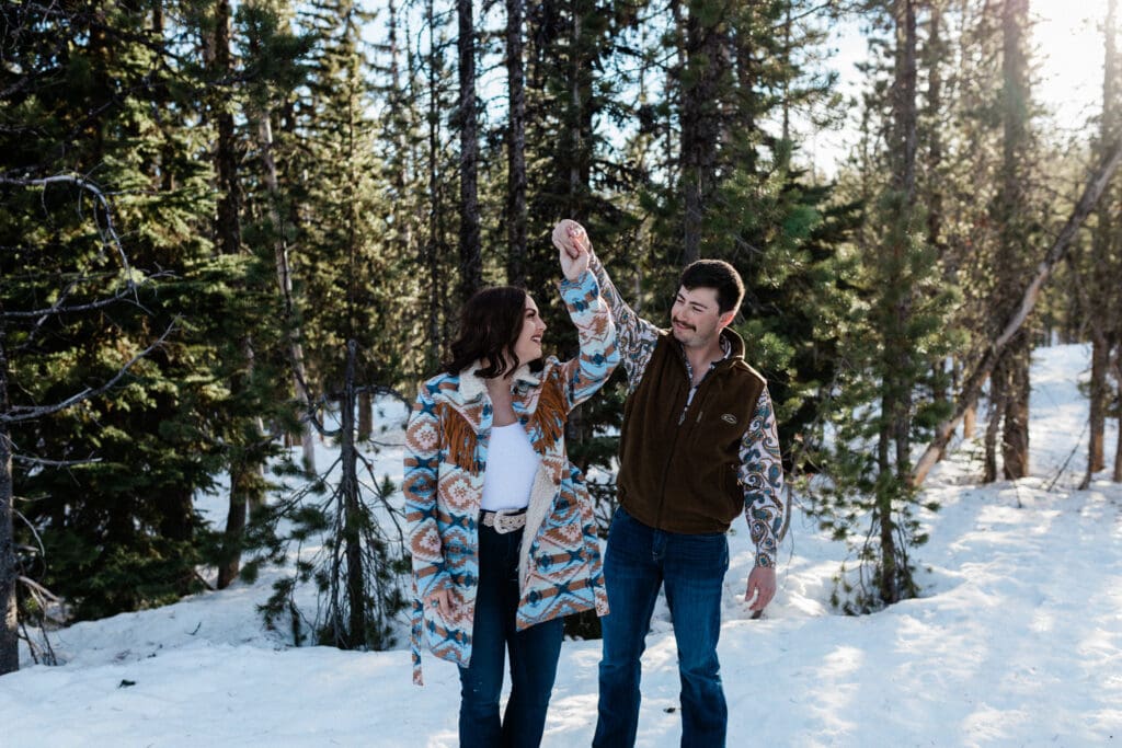 Snowy Engagement -