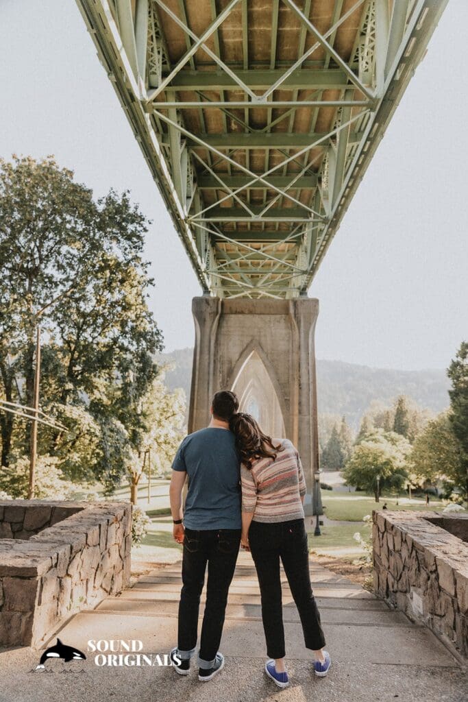 Cathedral Park Portland Engagement // Rebecca + Danny -