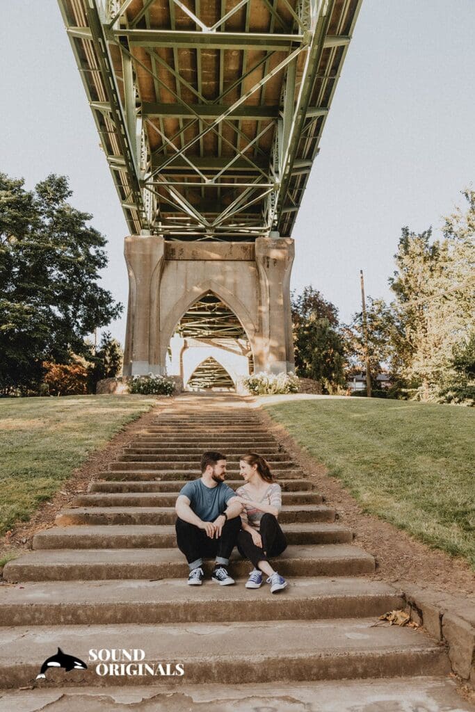 Cathedral Park Portland Engagement // Rebecca + Danny -