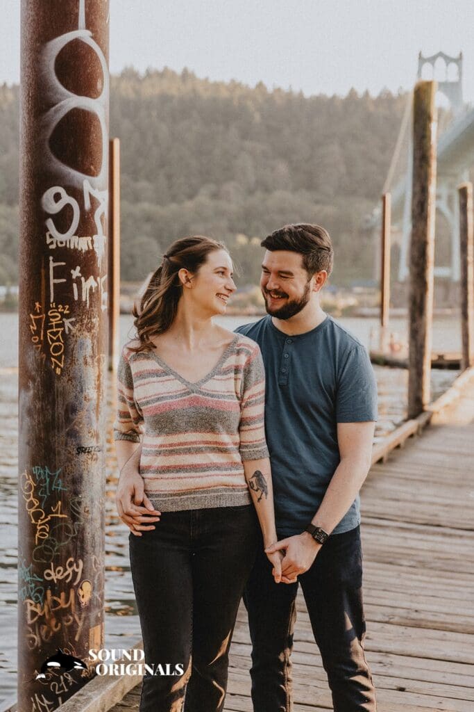 Cathedral Park Portland Engagement // Rebecca + Danny -