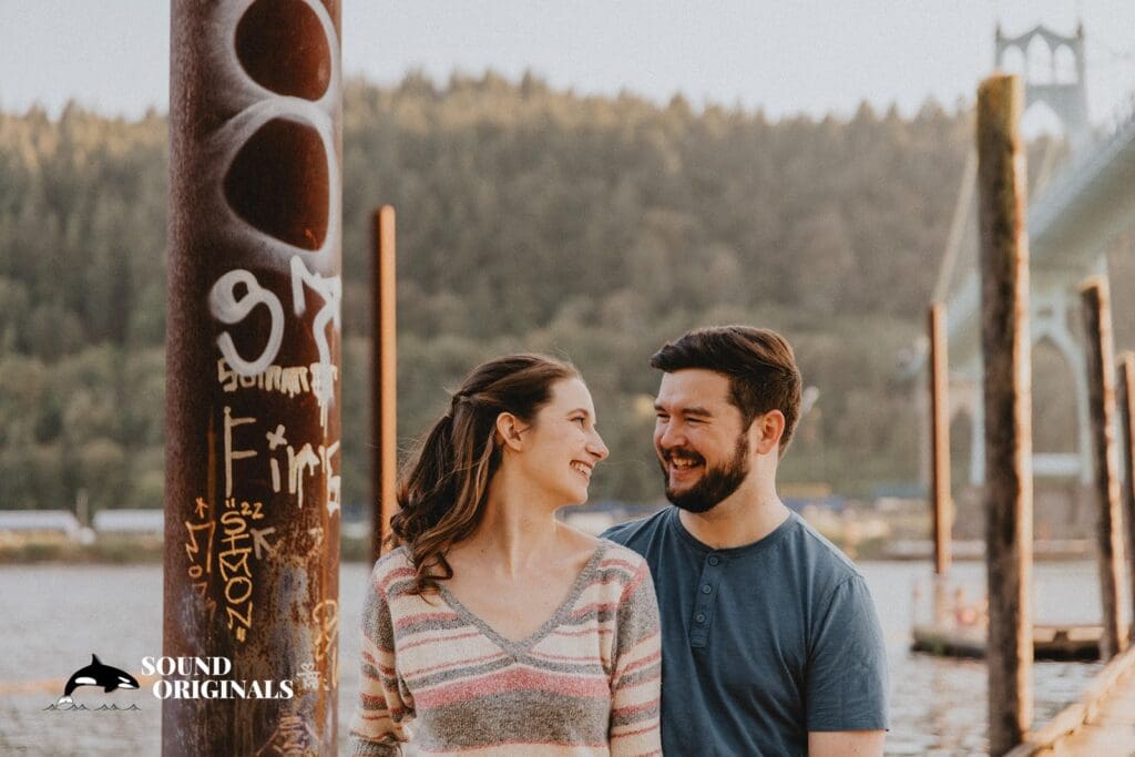 Cathedral Park Portland Engagement // Rebecca + Danny -
