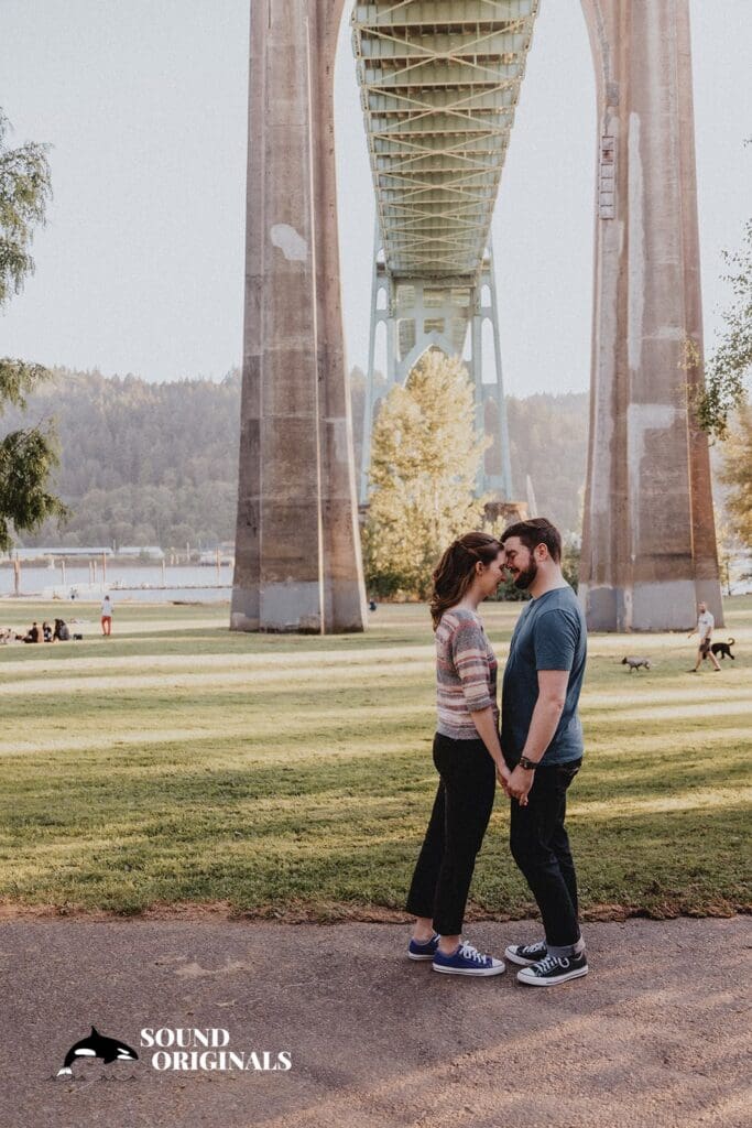 Cathedral Park Portland Engagement // Rebecca + Danny -