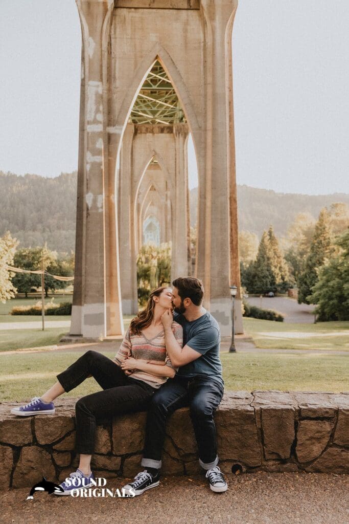 Cathedral Park Portland Engagement // Rebecca + Danny -