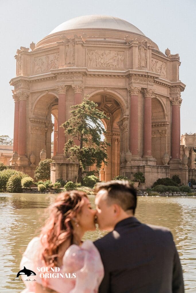 Palace of Fine Arts engagement photography by San Francisco Wedding Photography & Videography, one of the 24 Best Places for Engagement Photos in San Francisco