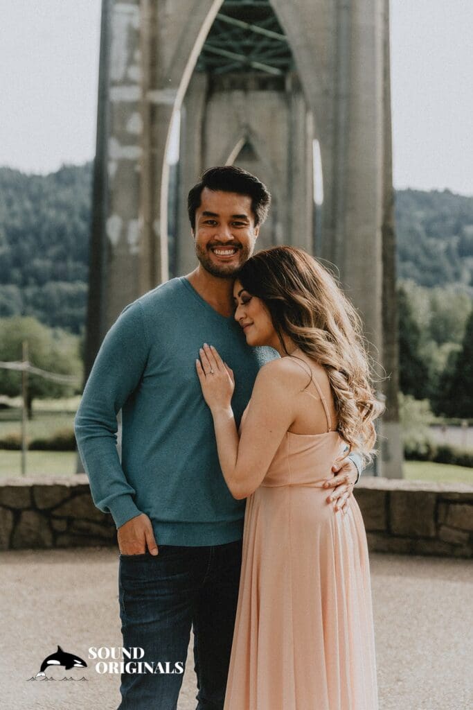 Cathedral Park Portland Engagement // Linda + Chris -