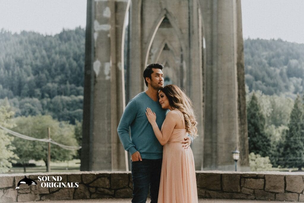 Cathedral Park Portland Engagement // Linda + Chris -