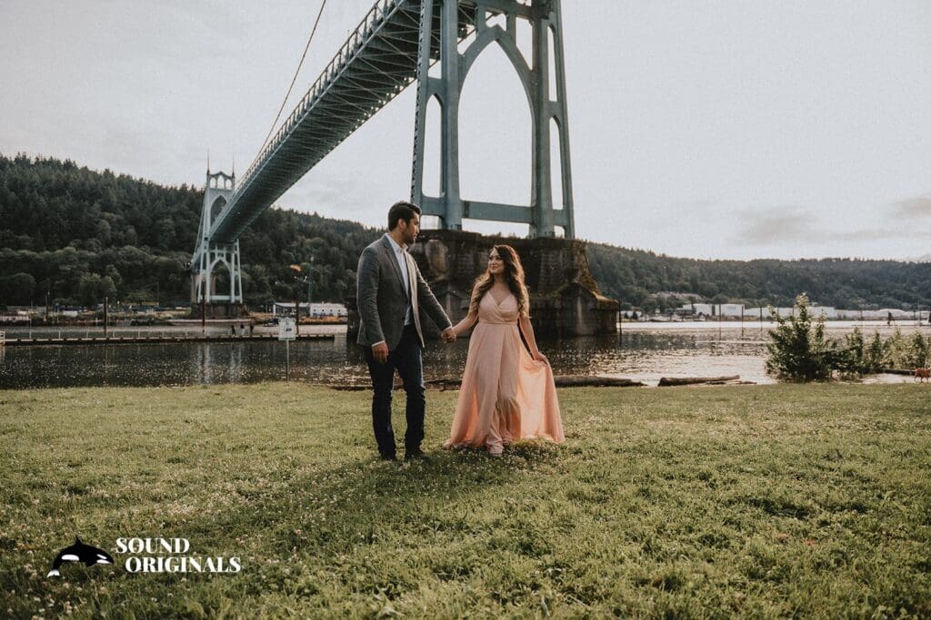 Cathedral Park Portland Engagement // Linda + Chris -