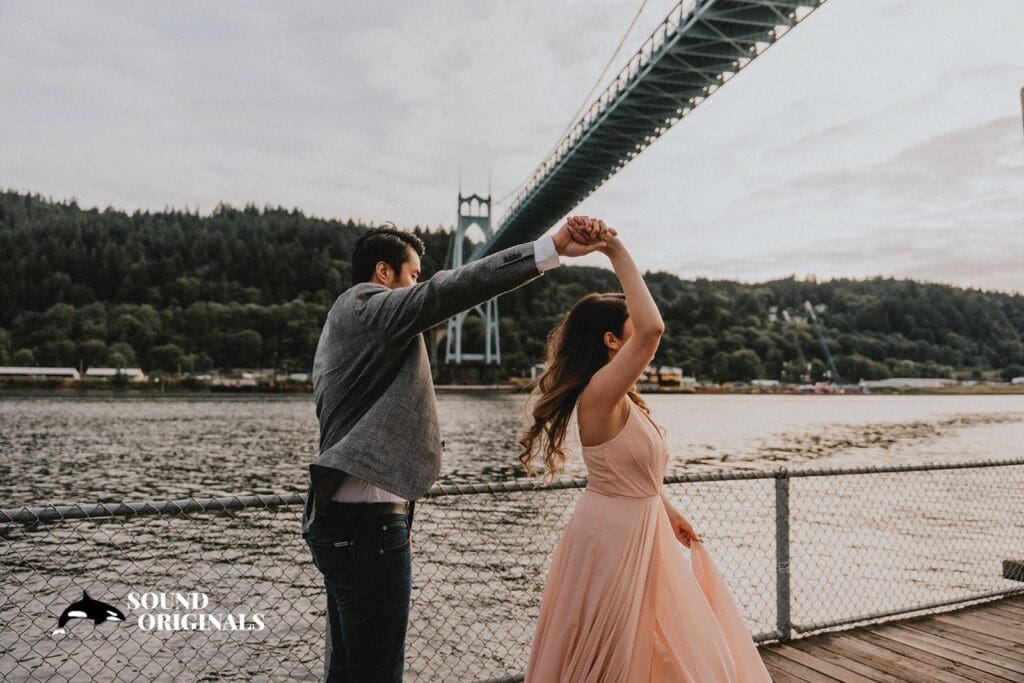 Cathedral Park Portland Engagement // Linda + Chris -