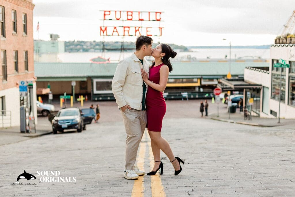 Pike Place Market Engagement // Christine + Ken -