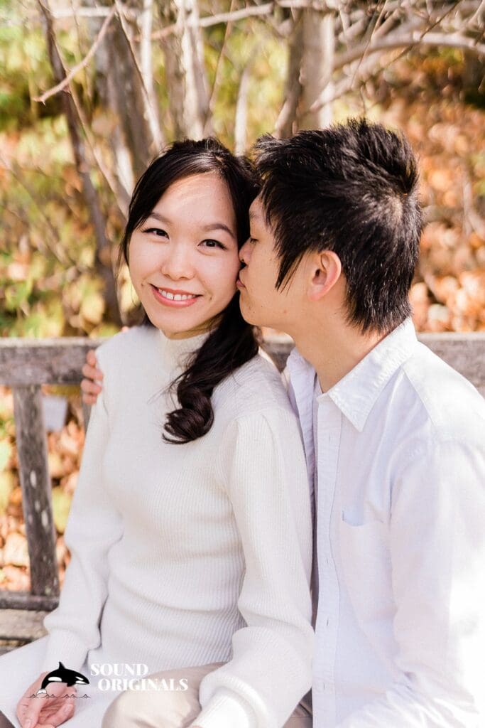 romantic photo of couple at california engagement session