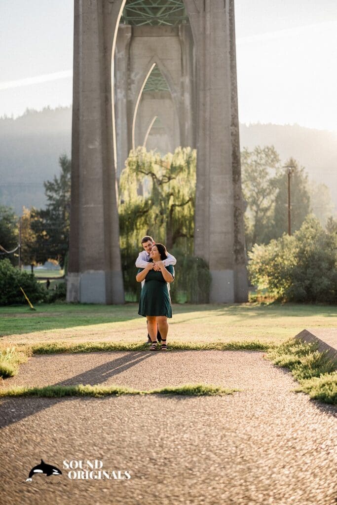 St. John's Cathedral Park Engagement // Eva + Aaron -