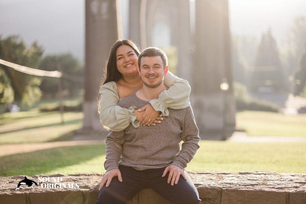 St. John's Cathedral Park Engagement // Eva + Aaron -