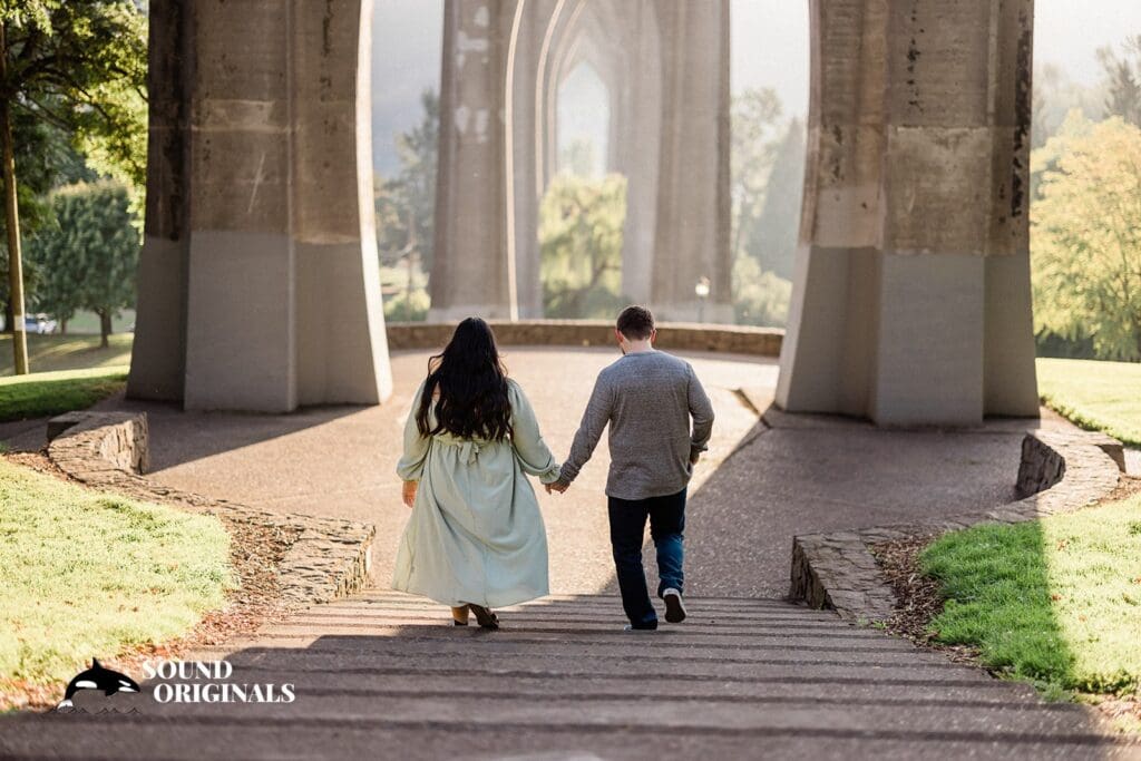 St. John's Cathedral Park Engagement // Eva + Aaron -