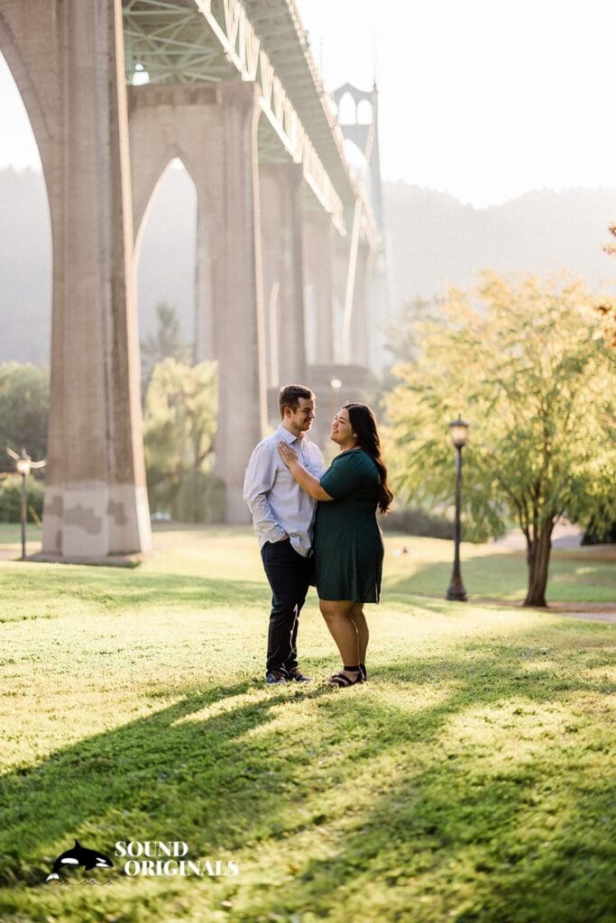 St. John's Cathedral Park Engagement // Eva + Aaron -