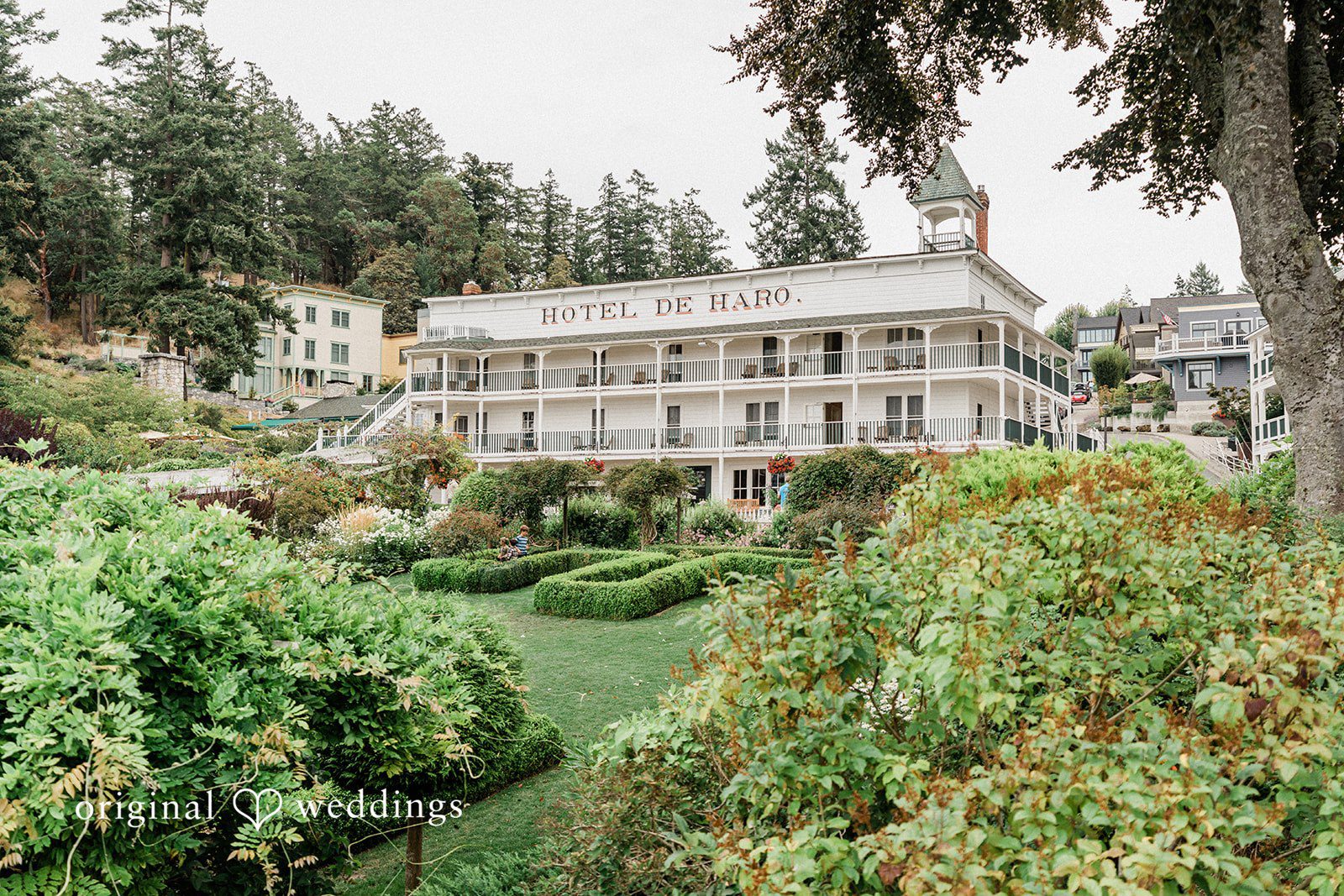 Roche Harbor Resort wedding venue on San Juan Island with waterfront views and beautiful surroundings.