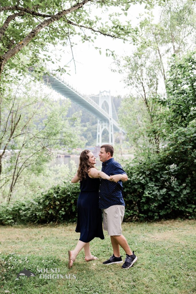 Cathedral Park Engagement // Emily + Nick -