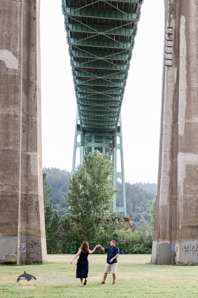 Cathedral Park Engagement // Emily + Nick -