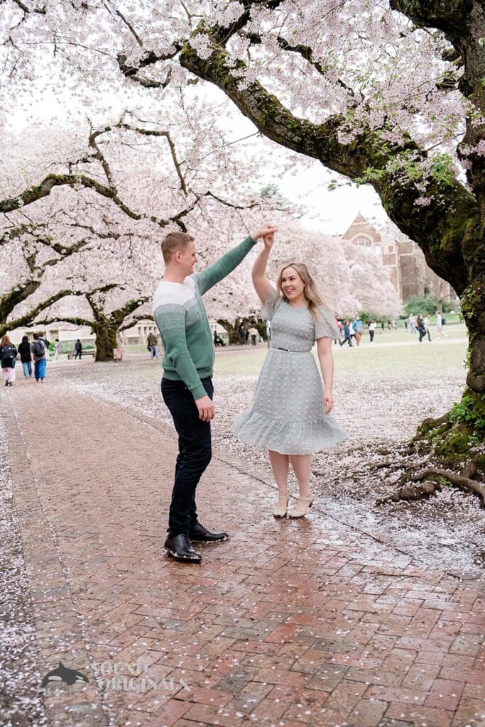 UW Cherry Blossoms Engagement // Alexandra + Blake -