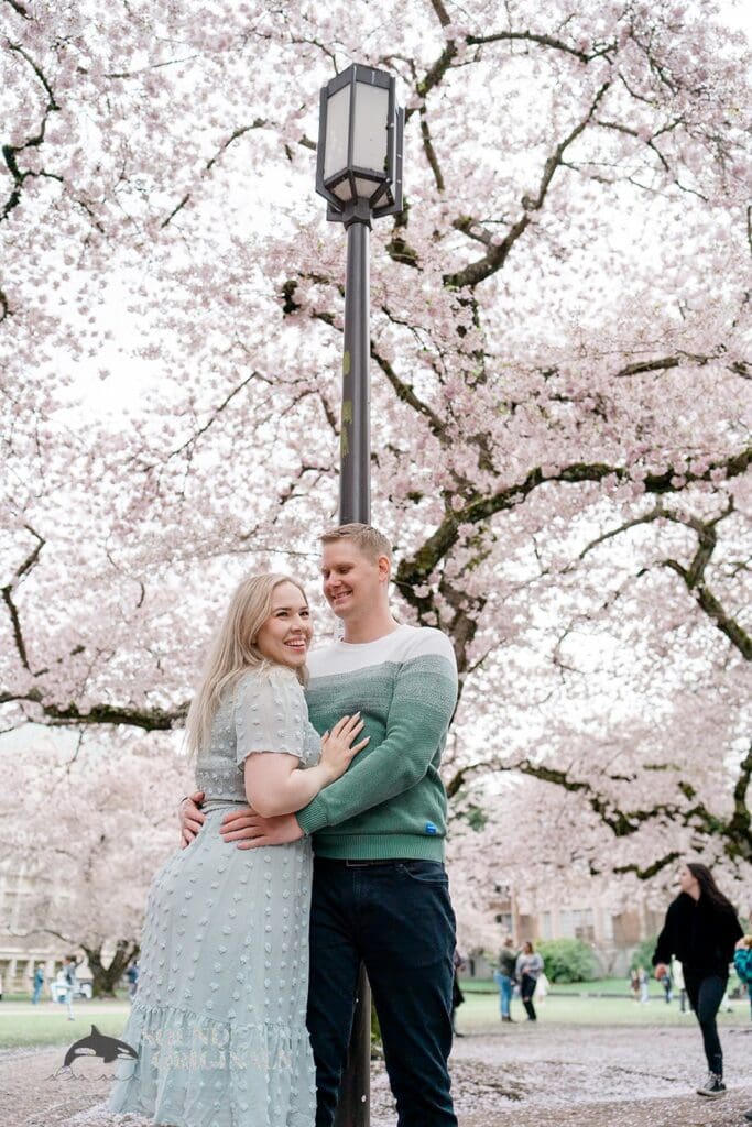 UW Cherry Blossoms Engagement // Alexandra + Blake -